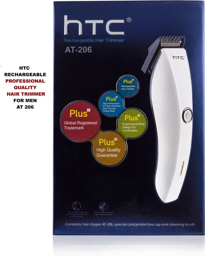 htc rechargeable hair trimmer at-206