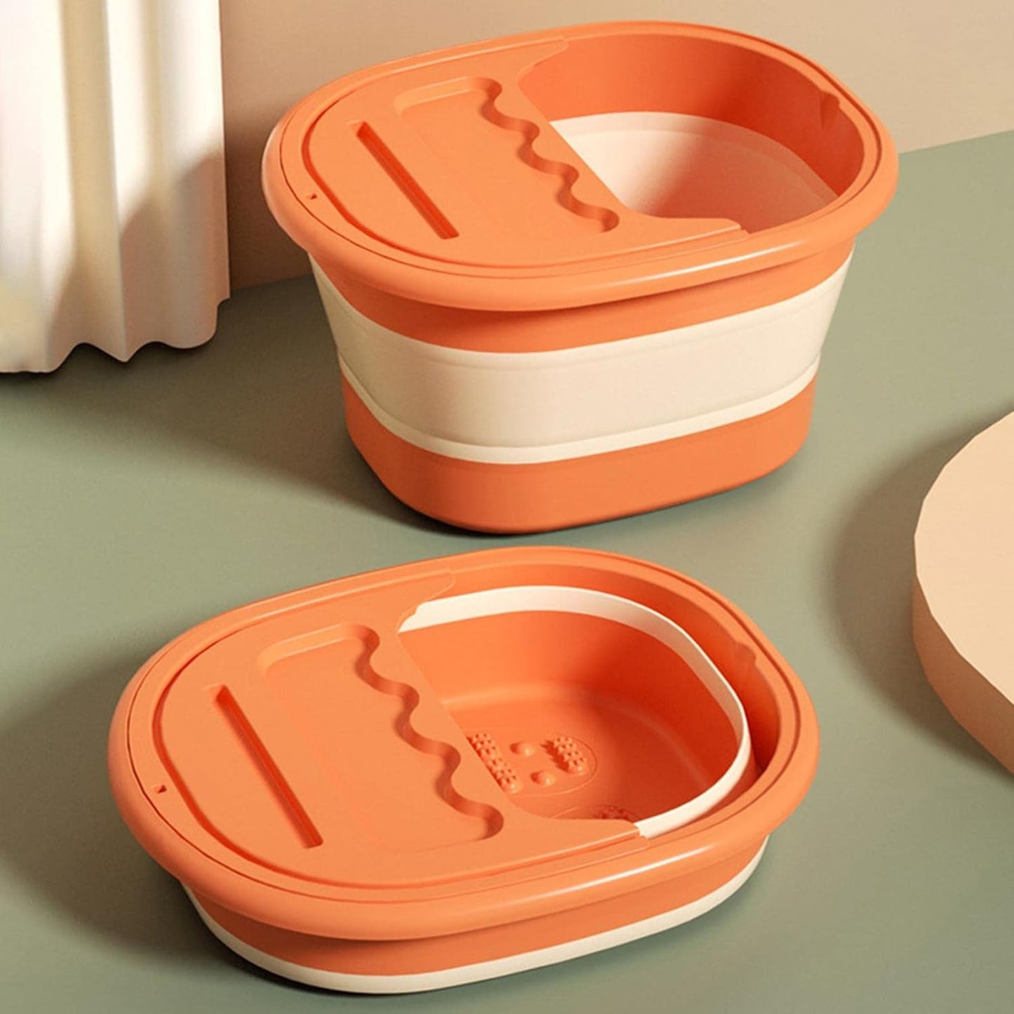 Foot Bath Tub Folding Foot Bath Bucket Foot SPA Bath Massager