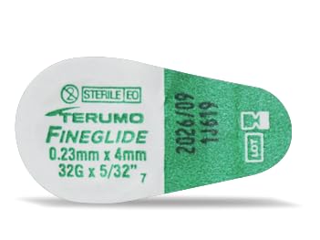 terumo fineglide pen needles 4mm and 32g,20 count pack off 05