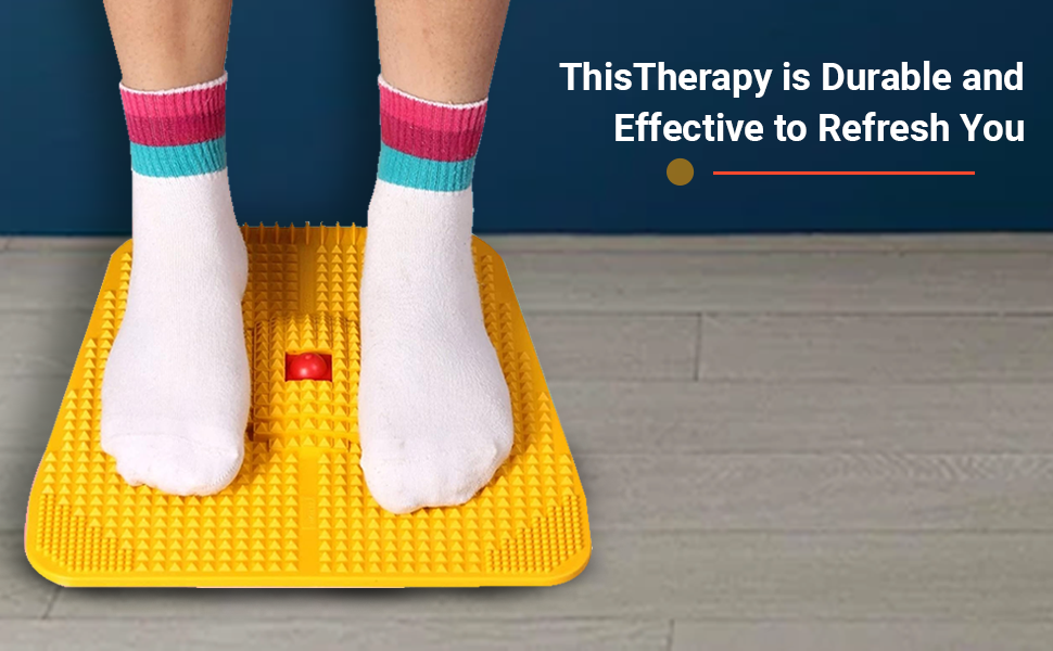Blood Circulation for Foot Massager Acupressure Power Manual Mat (Yellow)