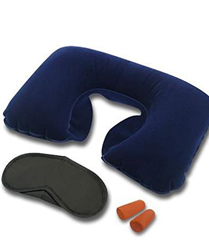 travel selection 3 in 1 combo neck pillow ,travel eye shade mask, ear plugs