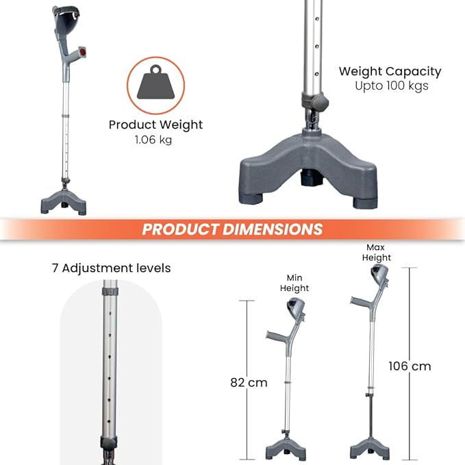 Vissco Astra Max Elbow Crutch Tripod Base