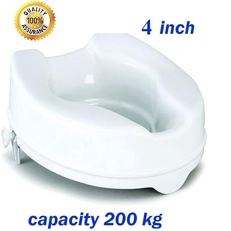 Commode Raiser/Toilet Seat Elevator riser without Lid (4 Inch)