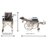 Reclining Commode Wheel Chair 609GC