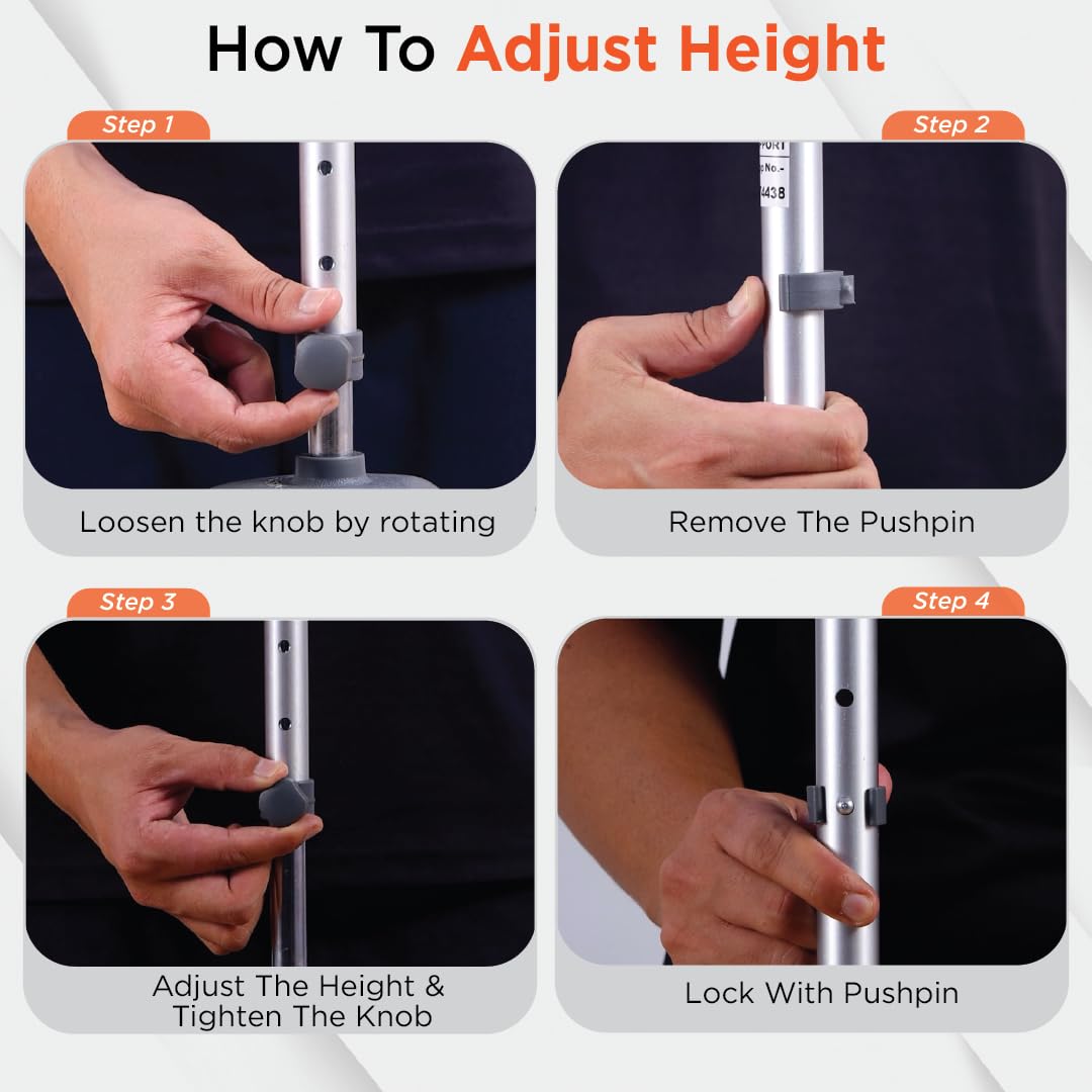 Vissco Astra Max Elbow Crutch Quadripod Base