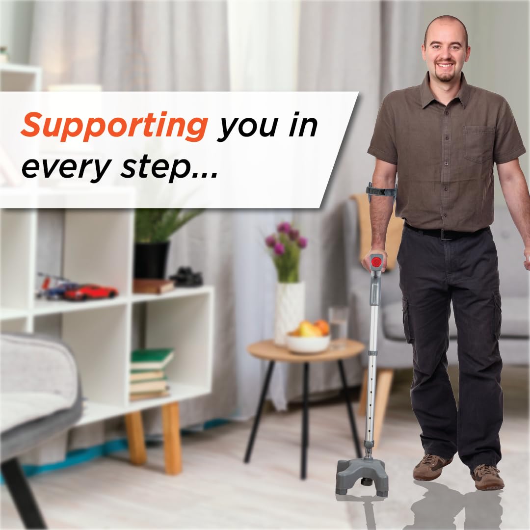 Vissco Astra Max Elbow Crutch Quadripod Base