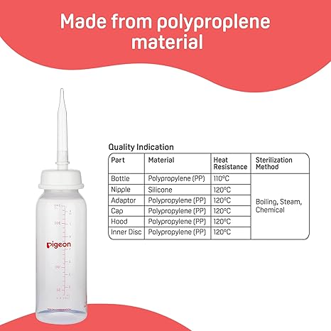 Pigeon Cleft Palate Bottle PP Bottle BPA/BPS FREE 240ml / 8oz