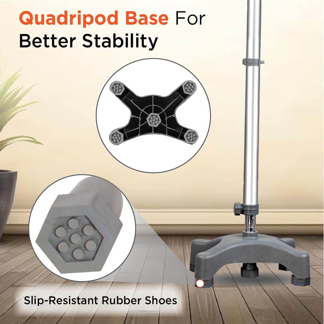 Vissco Astra Max Elbow Crutch Quadripod Base