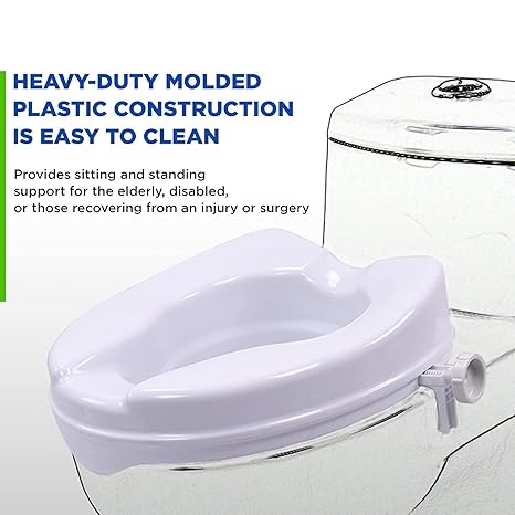 Commode Raiser/Toilet Seat Elevator riser without Lid (4 Inch)