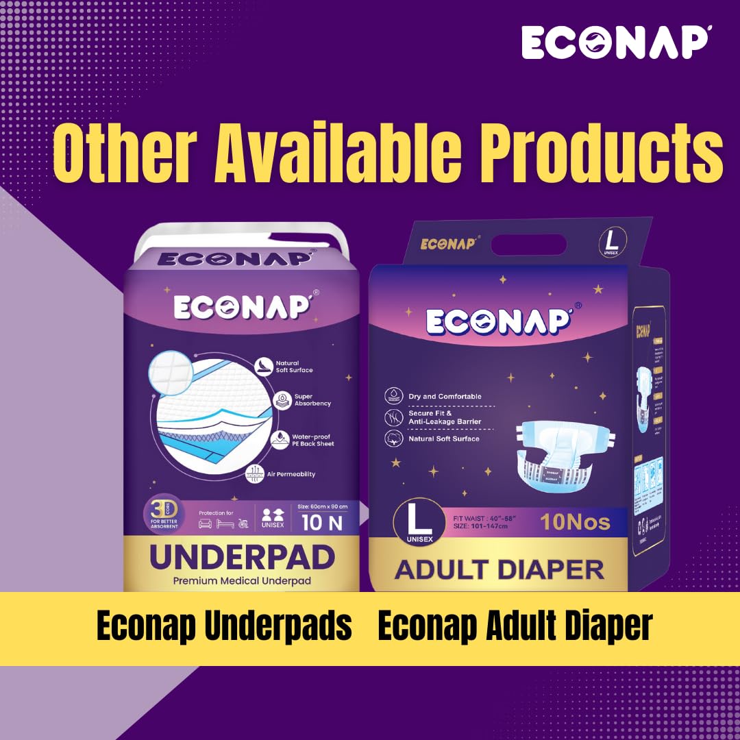 Econap Economy Adult Pull ups & Sticking | Pant style Diaper for Men & Women Size-L (10nos)