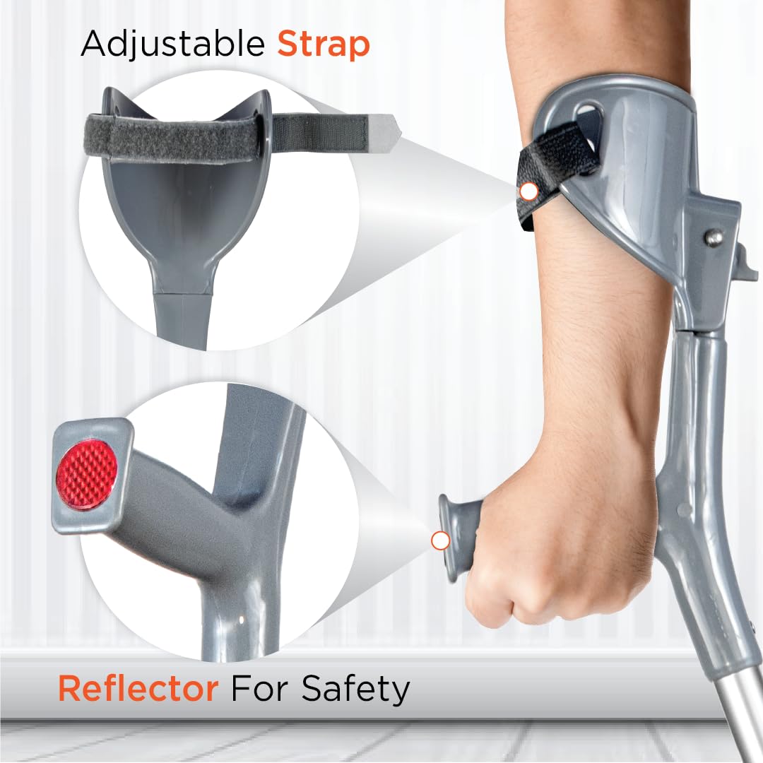 Vissco Astra Max Elbow Crutch Quadripod Base