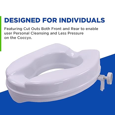 Commode Raiser/Toilet Seat Elevator riser without Lid (4 Inch)
