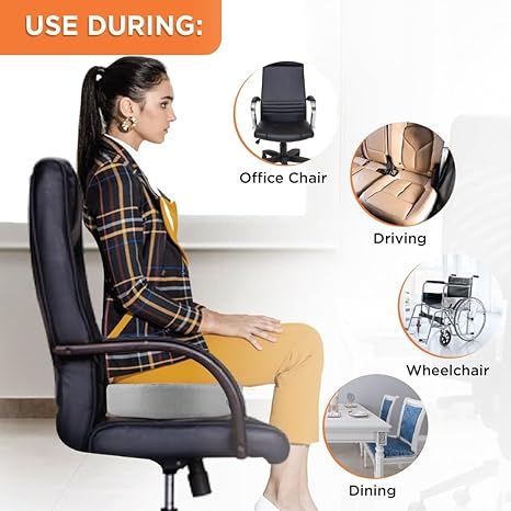 Vissco Coccyx Cushion Seat - Universal (Grey) Ring Cushion Pillow