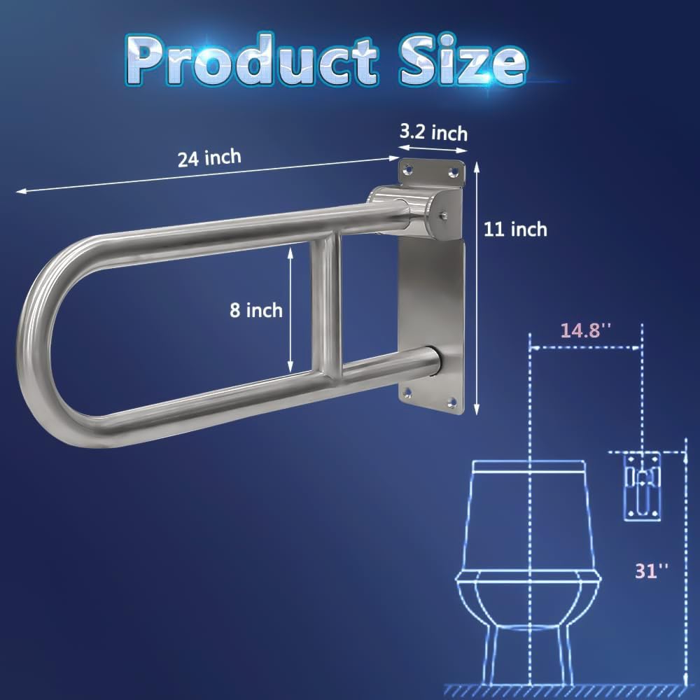 Grab bar MM5103- Stainless Steel Handle, Bathroom Grab Bar, Wall Mounted