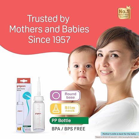 Pigeon Cleft Palate Bottle PP Bottle BPA/BPS FREE 240ml / 8oz