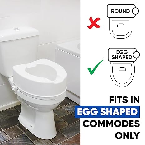 Commode Raiser/Toilet Seat Elevator riser without Lid (6 INCH )