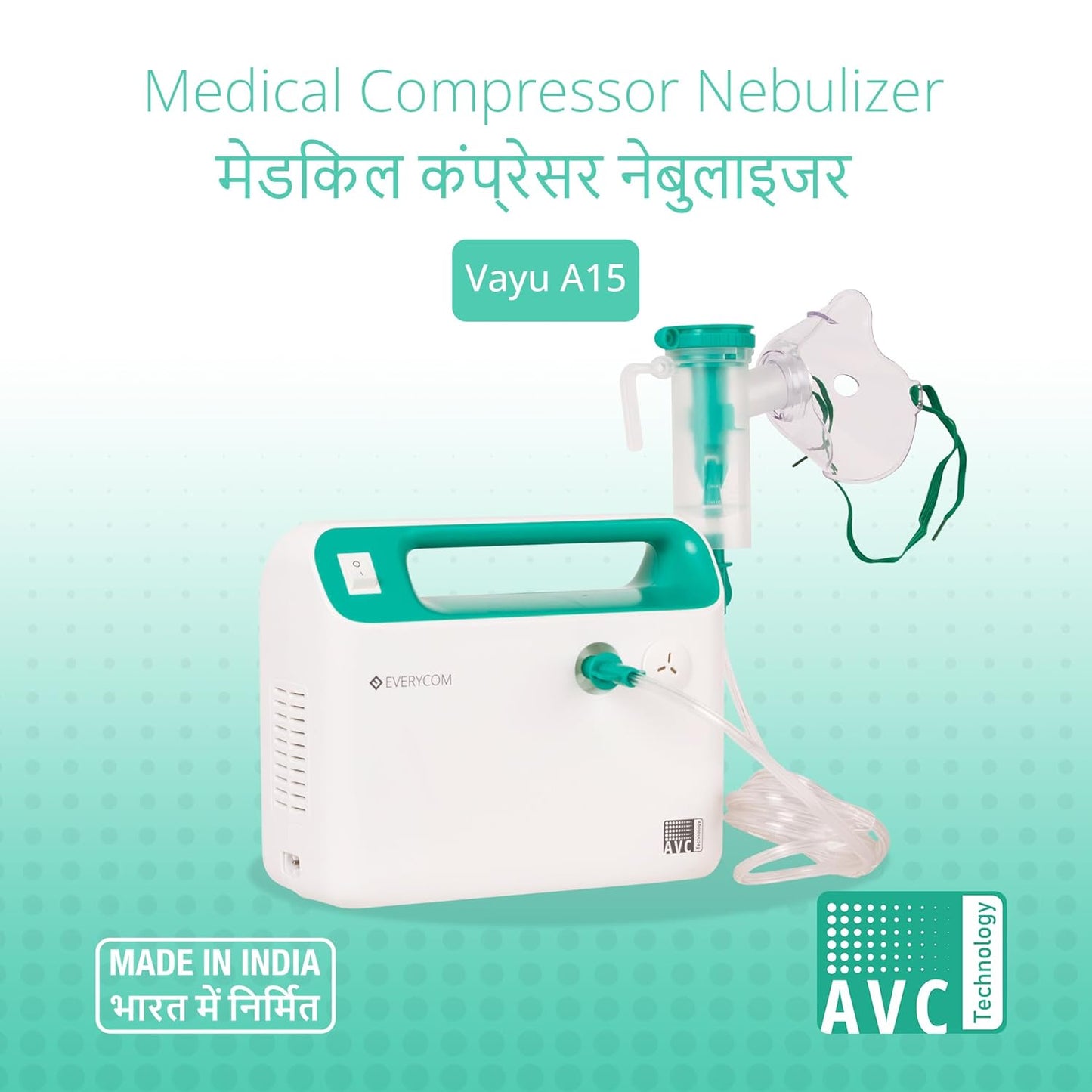 Everycom Vayu A15 Compressor Nebulizer for Adult and Kids