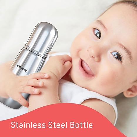 Pigeon Flexible Stainless Steel Bottle BPA/BPS FREE 150ml/5oz