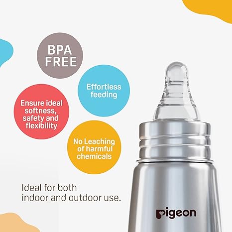 Pigeon Flexible Stainless Steel Bottle BPA/BPS FREE 150ml/5oz