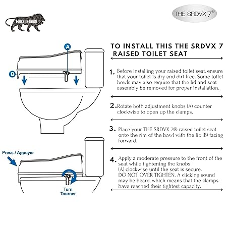 Commode Seat Raiser Elevator 6-Inches With Lid Toilet