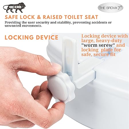 Commode Seat Raiser Elevator 6-Inches With Lid Toilet