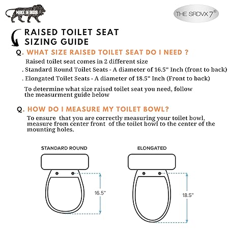 Commode Seat Raiser Elevator 6-Inches With Lid Toilet