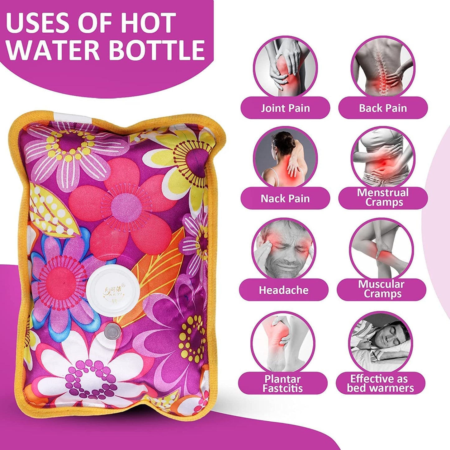 Hot water bag electric, Heating Pad (Multicolour)