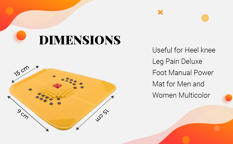 Blood Circulation for Foot Massager Acupressure Power Manual Mat (Yellow)