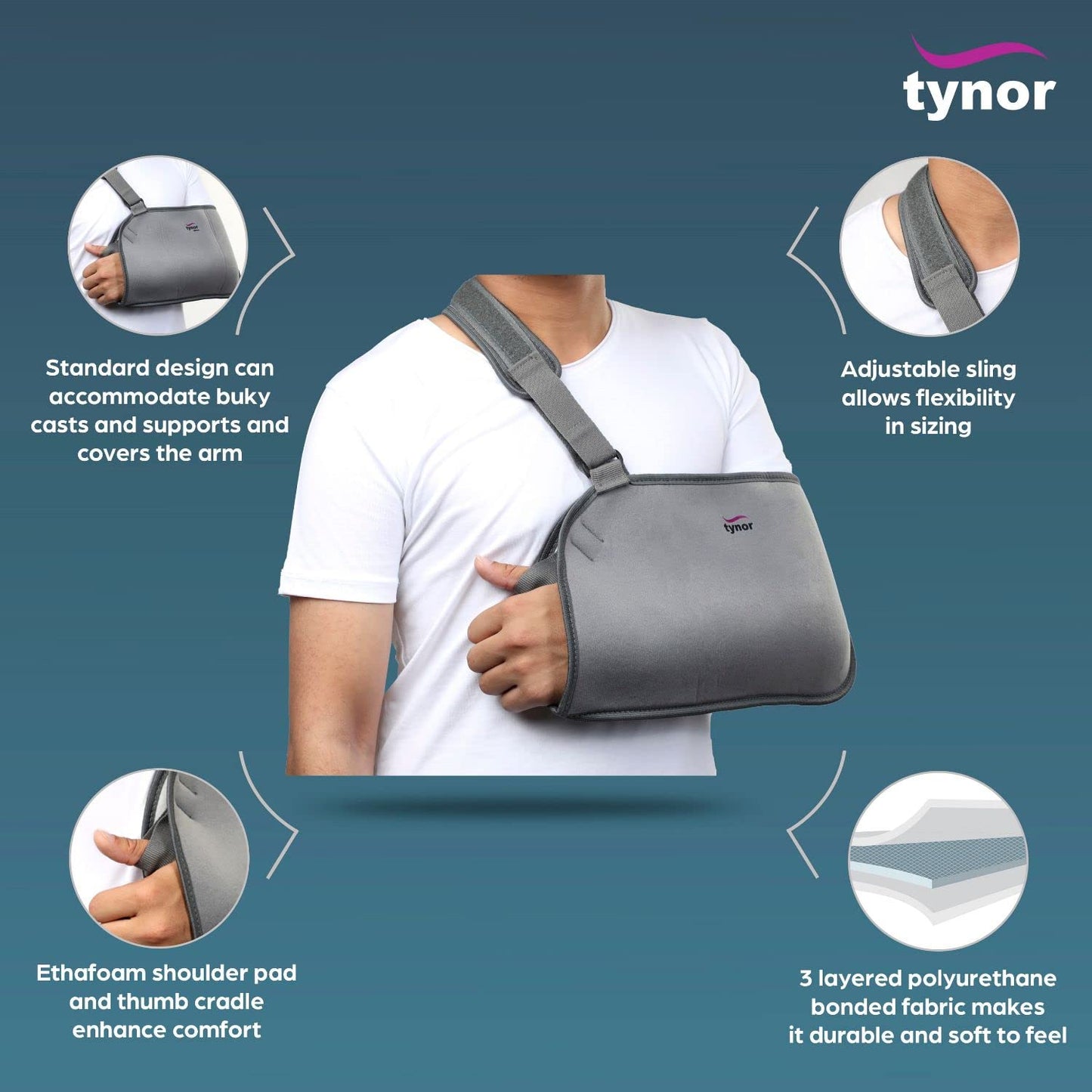 Tynor Pouch Arm Sling Baggy C06