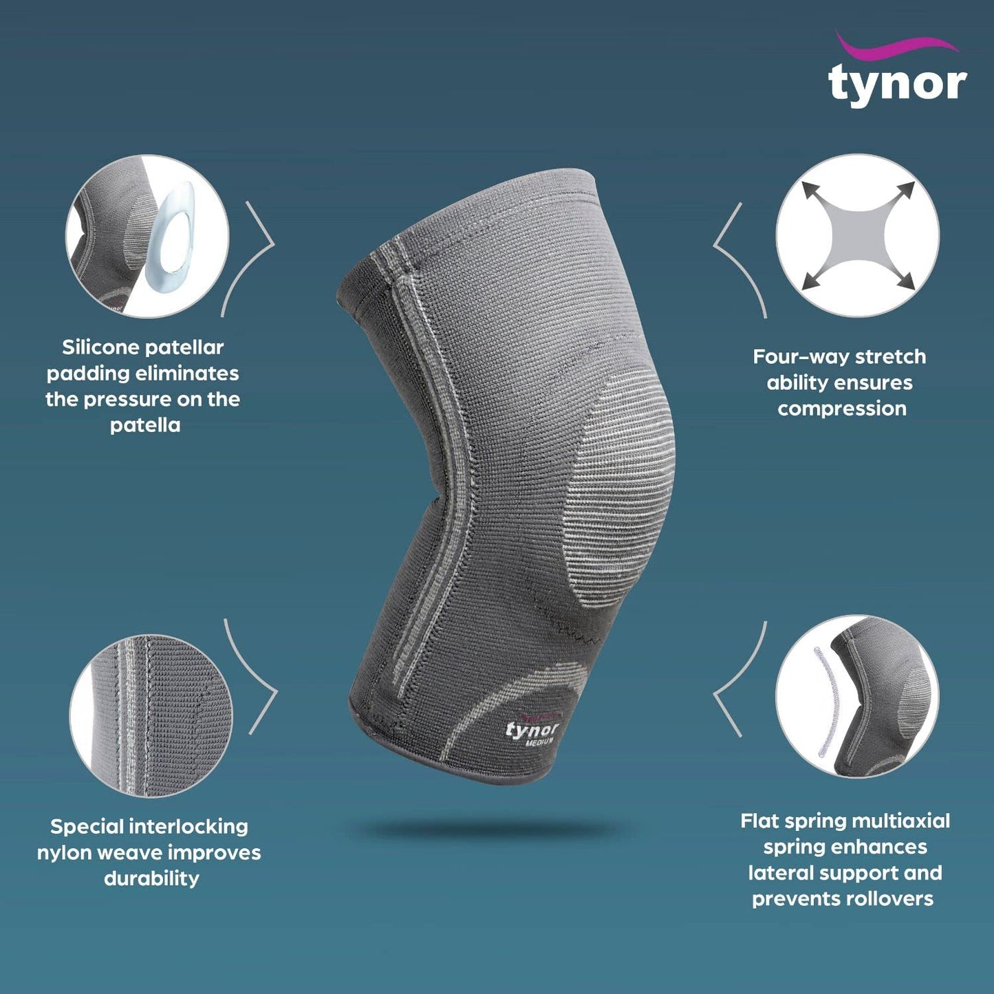 Tynor Knee Cap with Patellar Ring D07