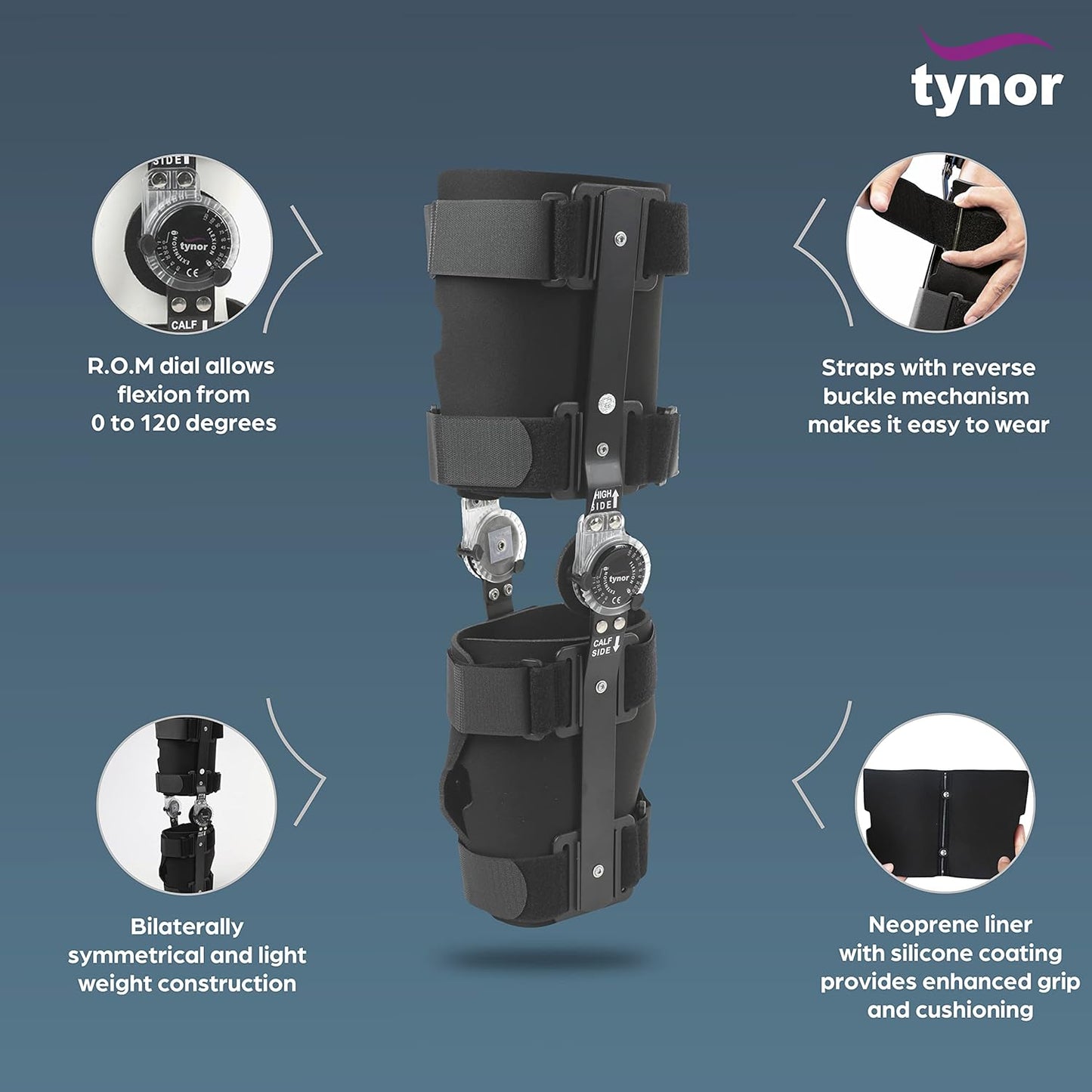 tynor R.O.M. Knee Brace 22 D48