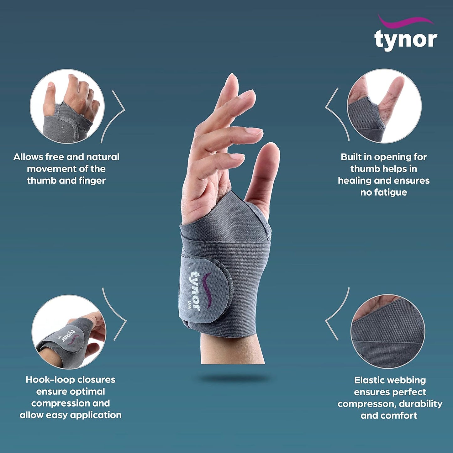 Tynor Wrist Brace with Thumb E06
