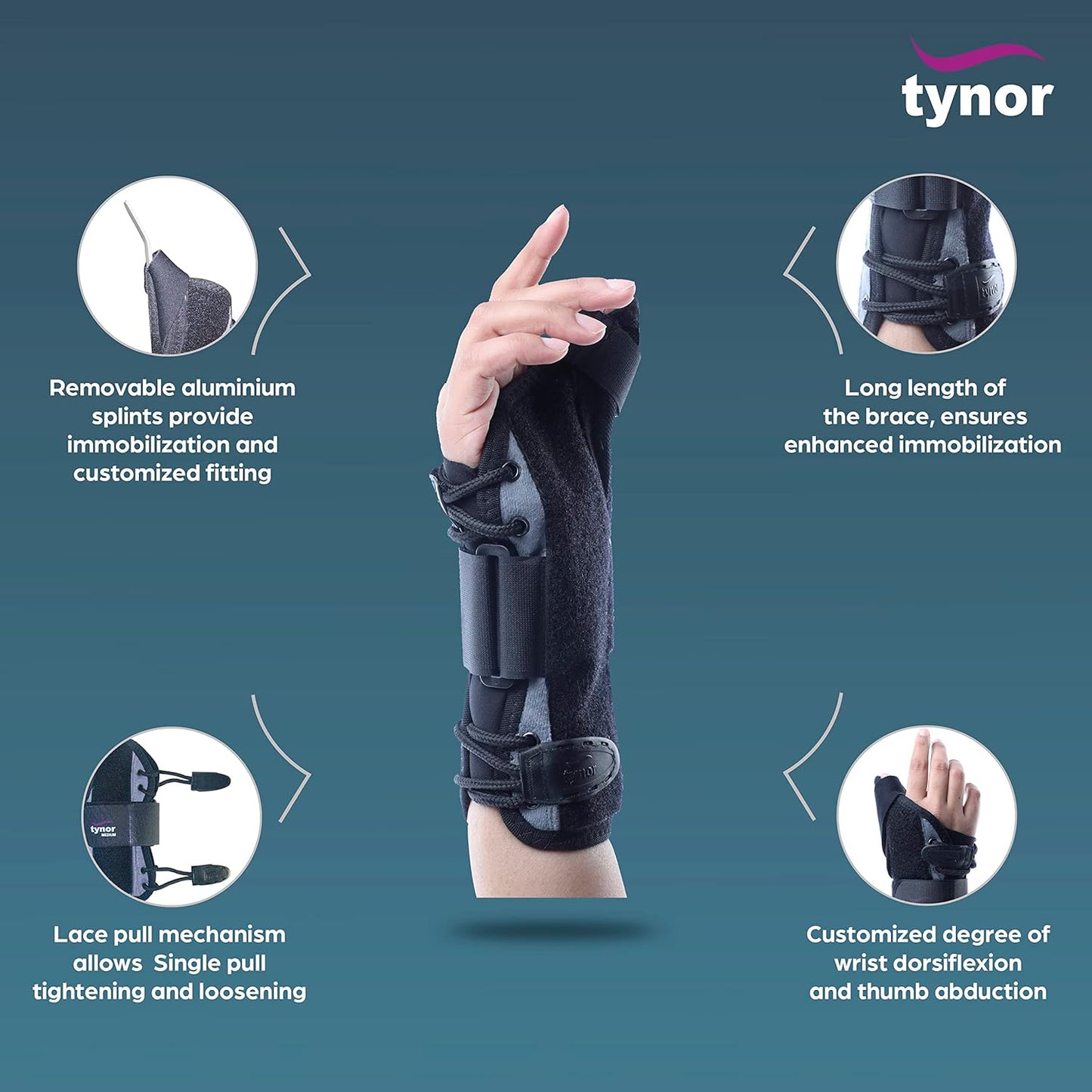 Tynor Wrist Splint with Thumb E44