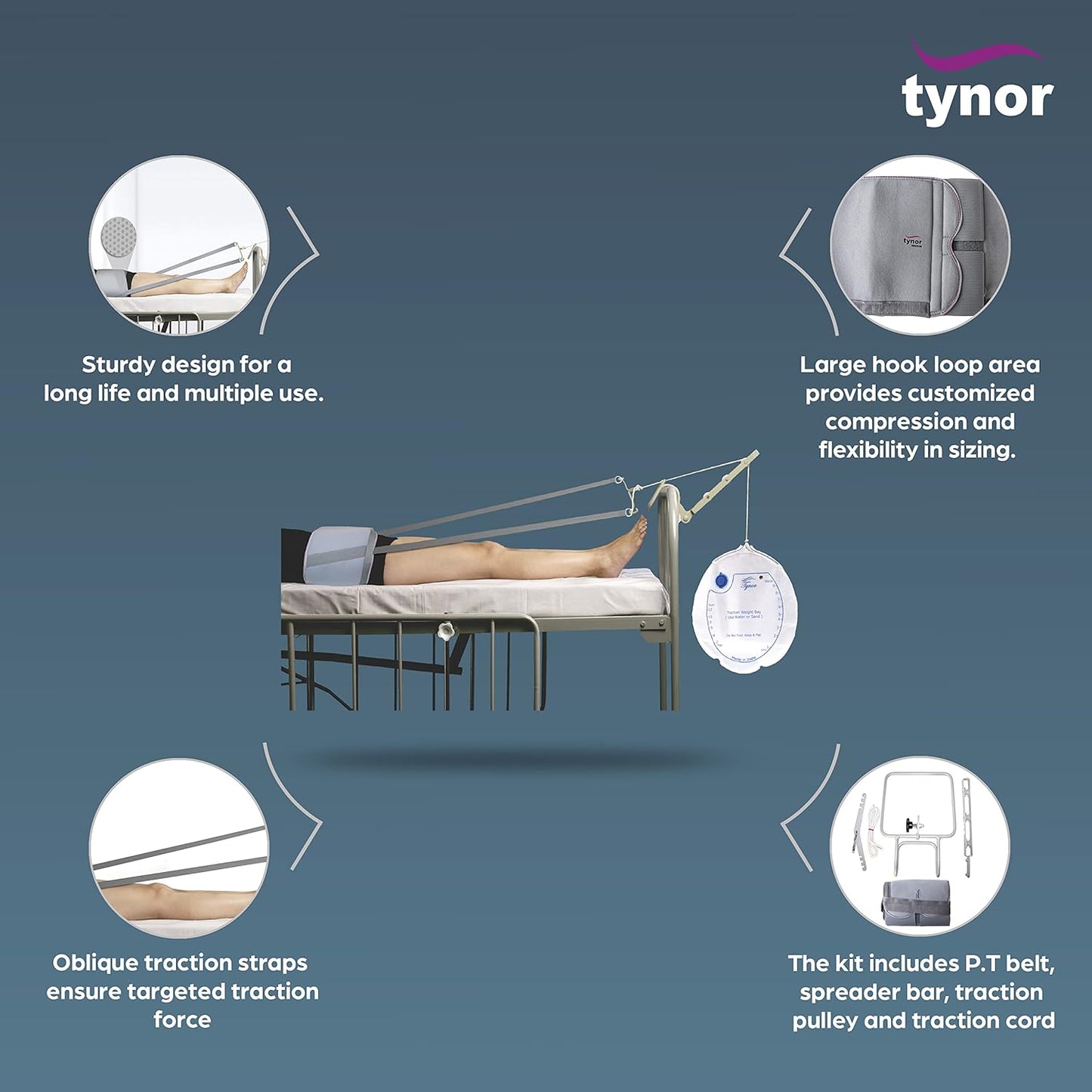 Tynor Pelvic Traction Kit with Weight Bag G24