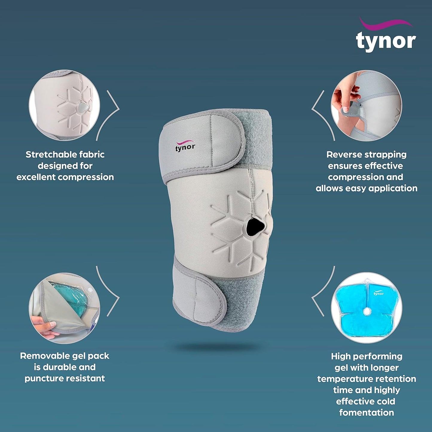 Tynor Cool Pack Knee Wrap UN I02