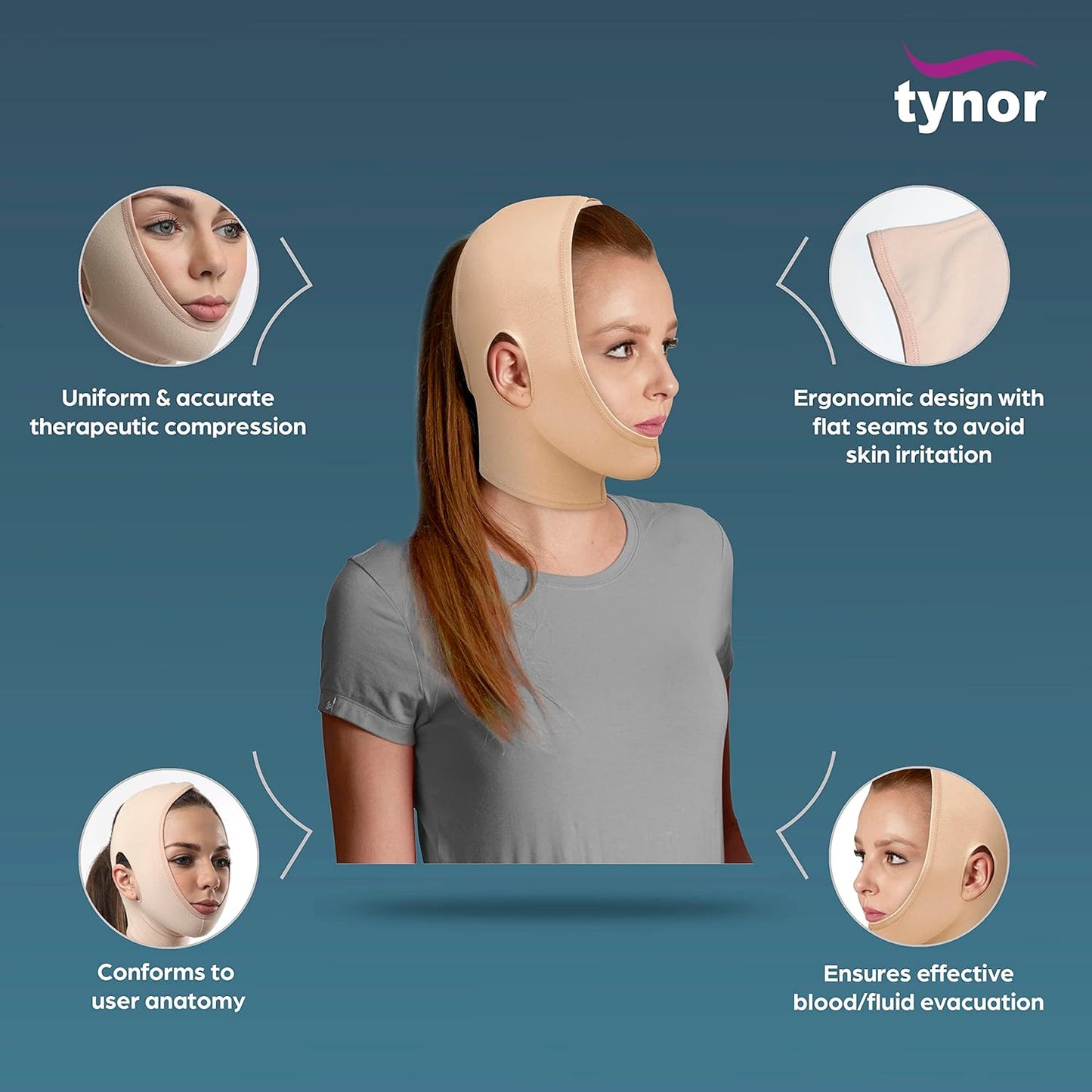 Tynor Compression Garment Face Open Hood I85