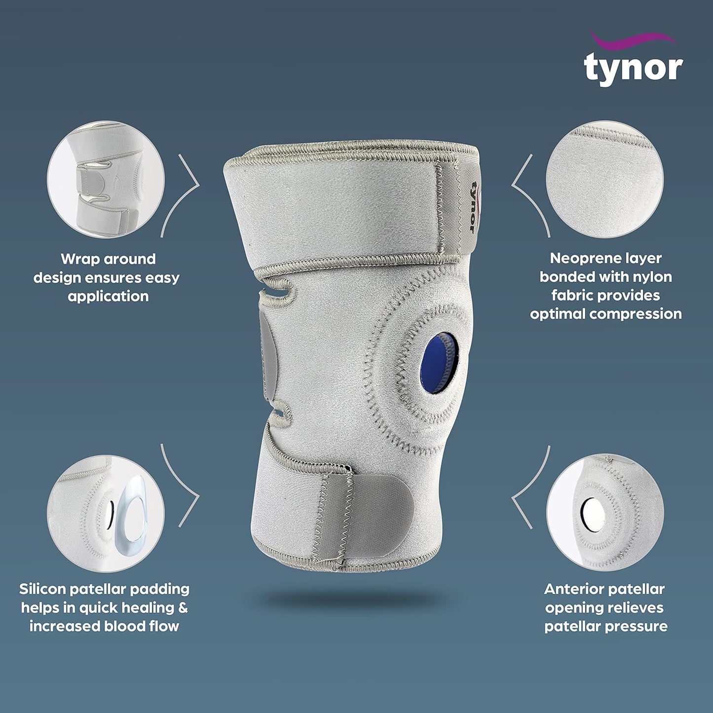 Tynor Knee Wrap (Neoprene) J05