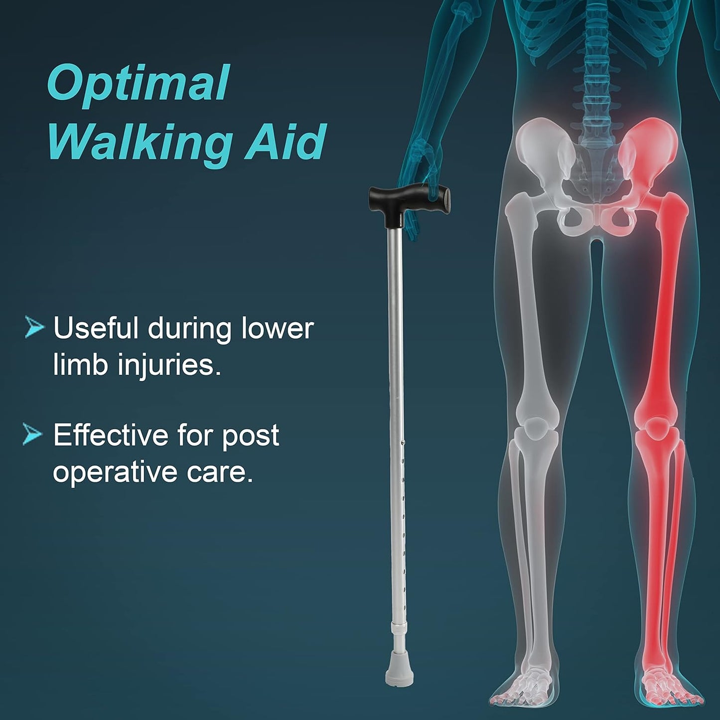 Tynor Walking Stick L Type L08