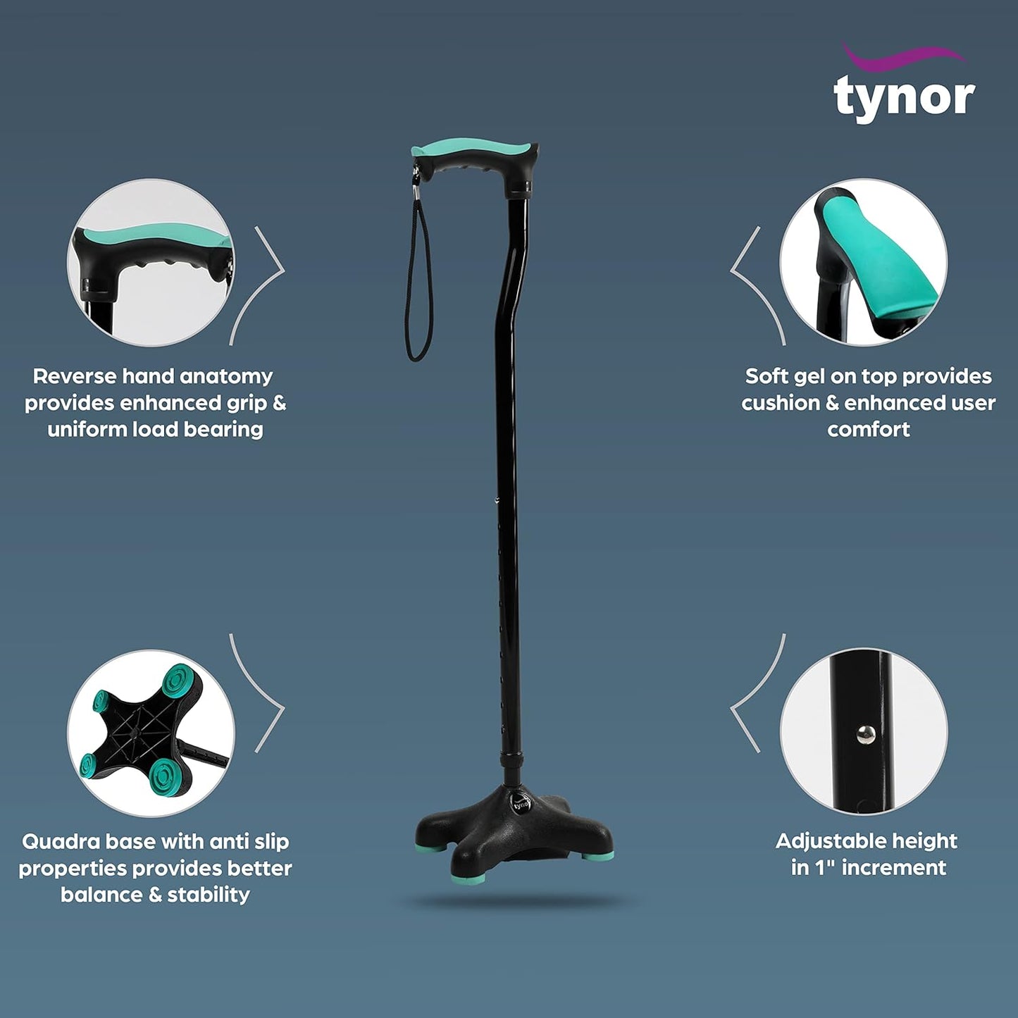 Tynor Quadra Stick L36