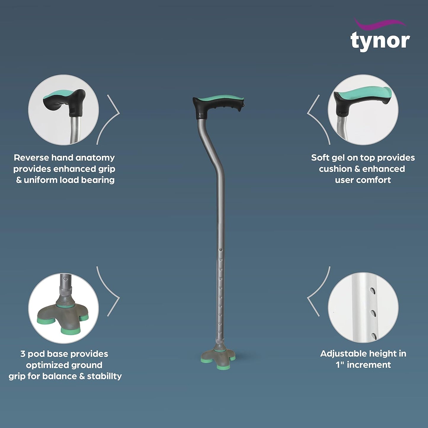 Tynor Walking Stick Trio L44
