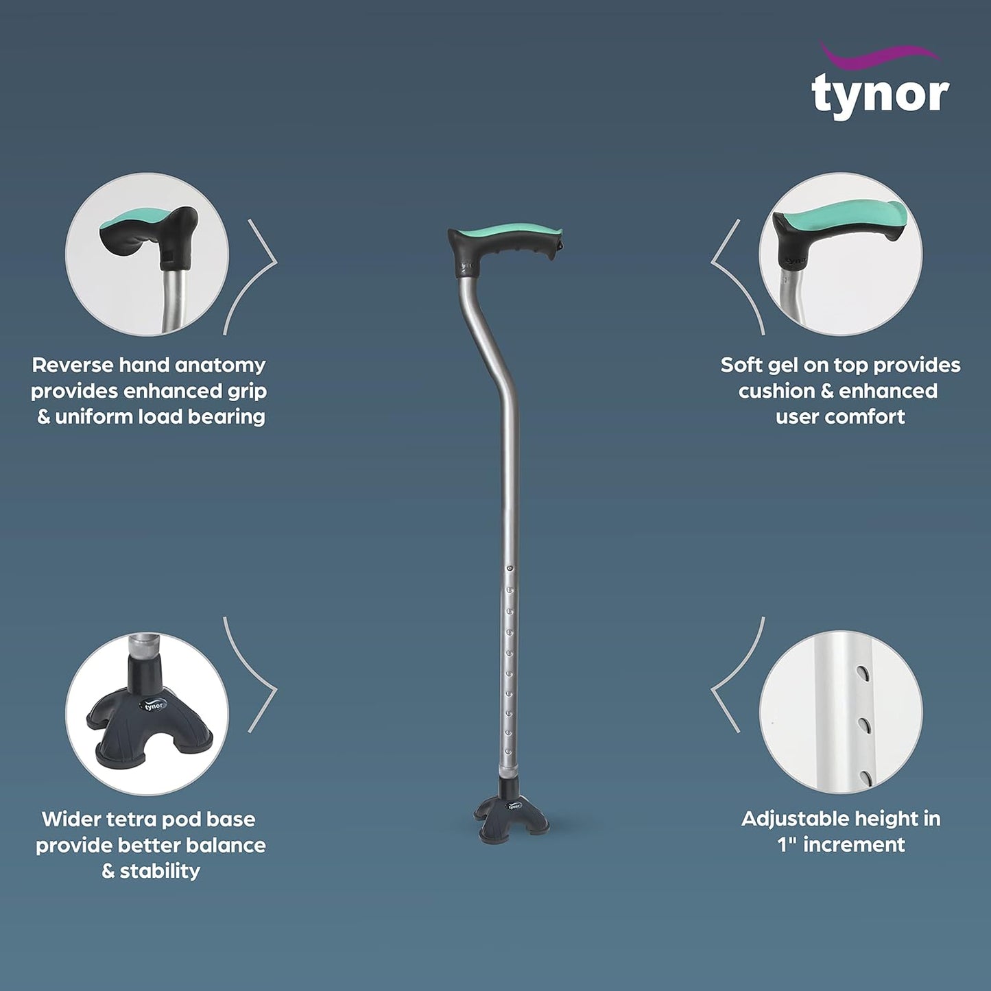 Tynor Walking Stick Tetra L45