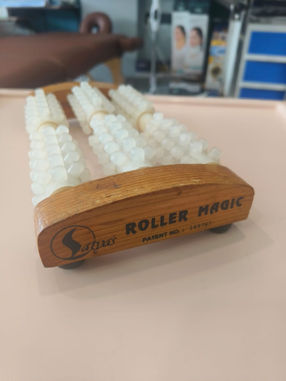 Acupressure Roller Foot Massager wooden