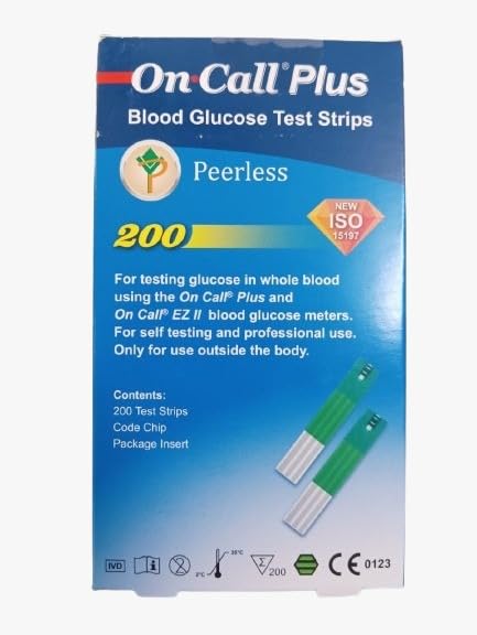 On Call Plus Blood Glucometer Test Strips - 200 Strips