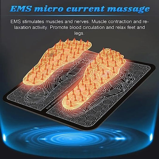 Foot Massager Pain Relief Wireless Electric EMS Massage Machine,Rechargeable Portable