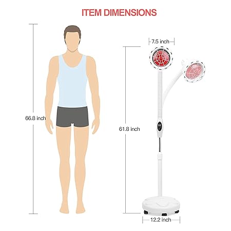 Therapy Lamp for Body Face Pain Remote Control - Home Salon Use