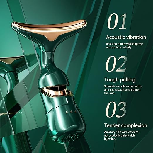 kdk 4d massager Maharaj Mall 3 in 1 Face Lift Double Chin Machine for Face, Eye, Neck Tightening - Three-Purpose Lifting and Firming Facial Massage Device for Wrinkle Removal