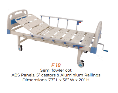 Semi fowler cot ABS panel, Alum railing and wheel Furnix F18