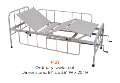 Fowler cot ordinary with MS railing Furnix F21