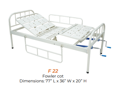 Fowler cot with MS railing Furnix F22