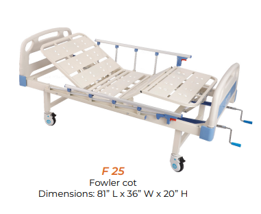 Fowler cot ABS panels, alum railing and wheel Furnix F25